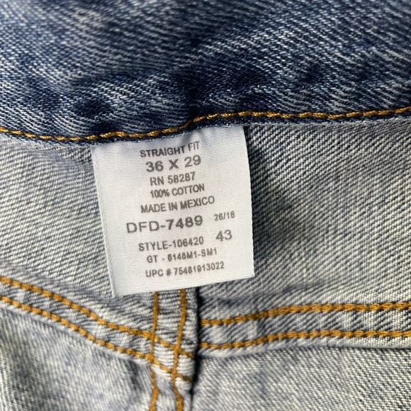 Faded Glory Classic Blue Denim Jeans size 36x27 - Picture 7 of 7